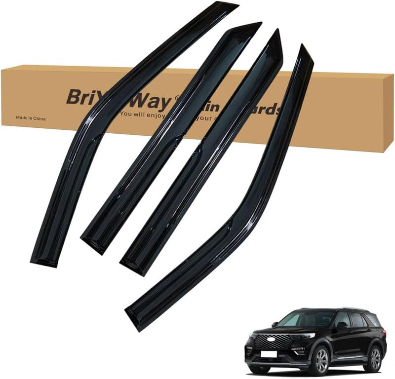 BriYorWay Vent Shades Rain Guards for Ford Explorer 2020 2021 2022 2023 2024 2025 Accessories, for Ford Explorer Window Deflectors Window Visors - Image 1